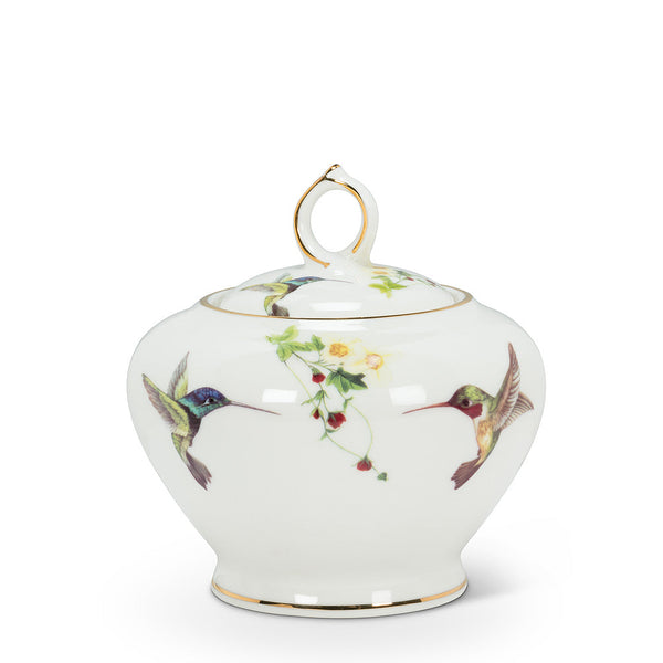 Hummingbird Covered Sugar Pot