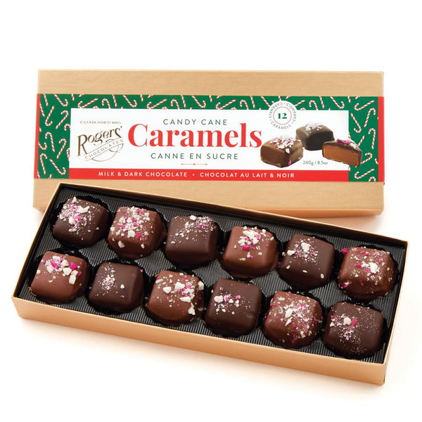 Rogers Candy Cane Caramels 12pc Box