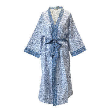 Lime Tree Block Printed Kimono