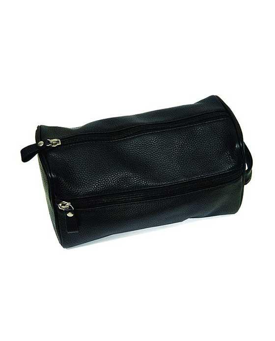 Black Leather Dopp Kit