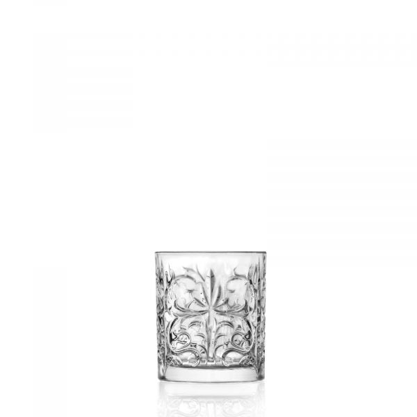 Tattoo Pressed Glassware Low Tumbler Set of 6