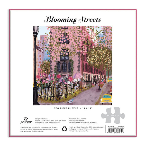 Blooming Streets 500 Piece Jigsaw Puzzle by Joy Laforme