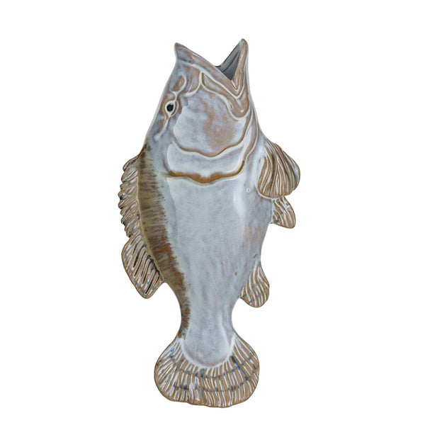 Stoneware Wall Fish Shaped Vase