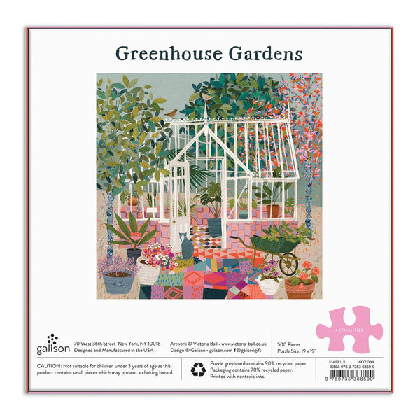 Greenhouse Gardens 500 Piece Jigsaw Puzzle by Victoria Ball