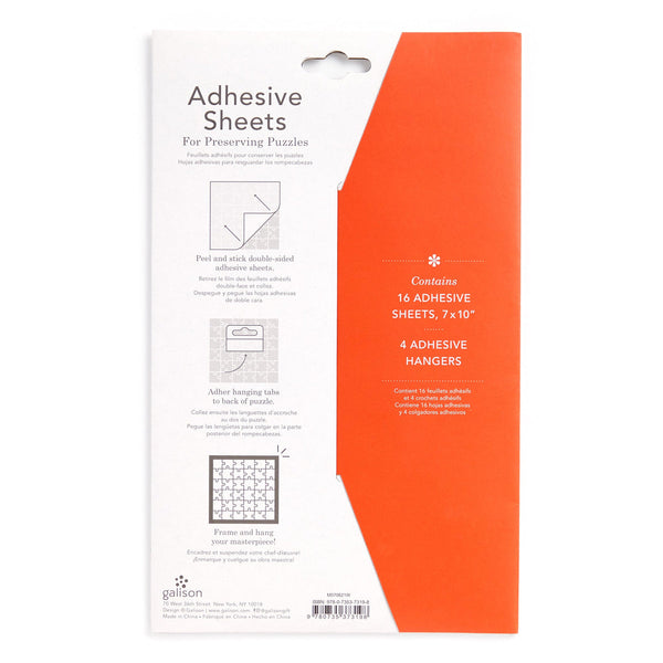 Adhesive Sheets: For Preserving Puzzles