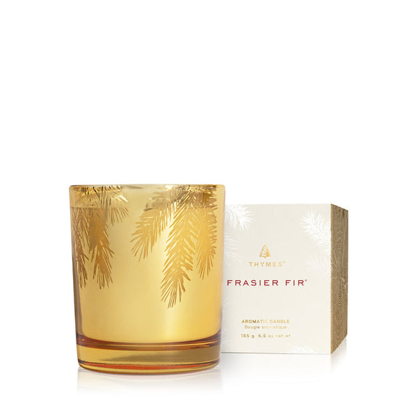 Thymes Frasier Fir 6.5oz Gilded Gold Candle