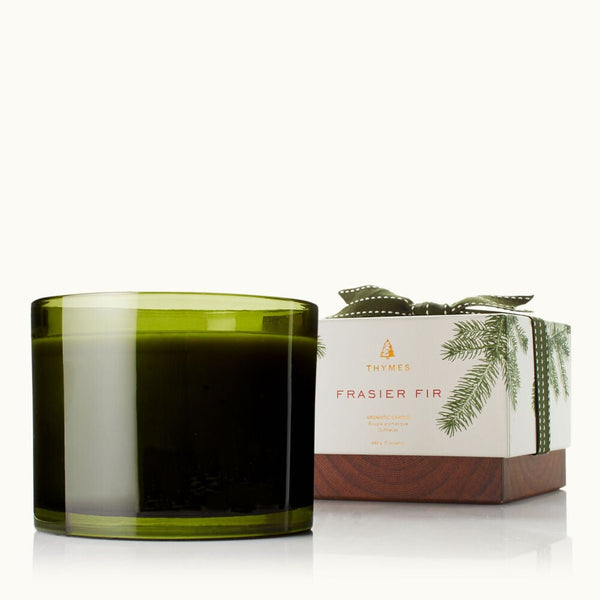 Thymes Frasier Fir 3-Wick Green Candle