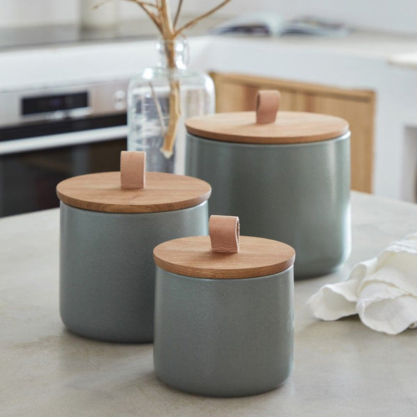 Casafina Pacifica Canister With Oak Lid