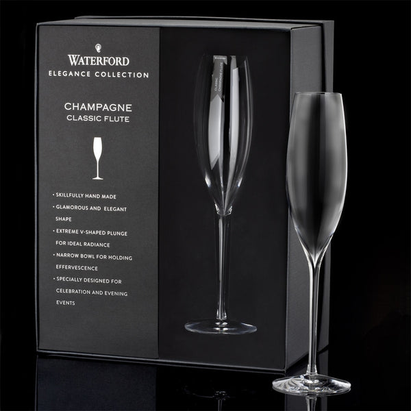 Waterford Elegance Classic Champagne Flutes, Pair