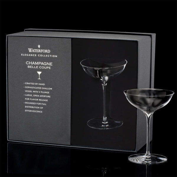 Waterford Elegance Belle Champagne Coupe, Pair