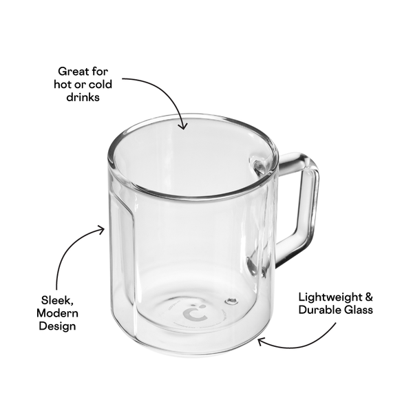 Corkcicle Glass Mug Set Of 2