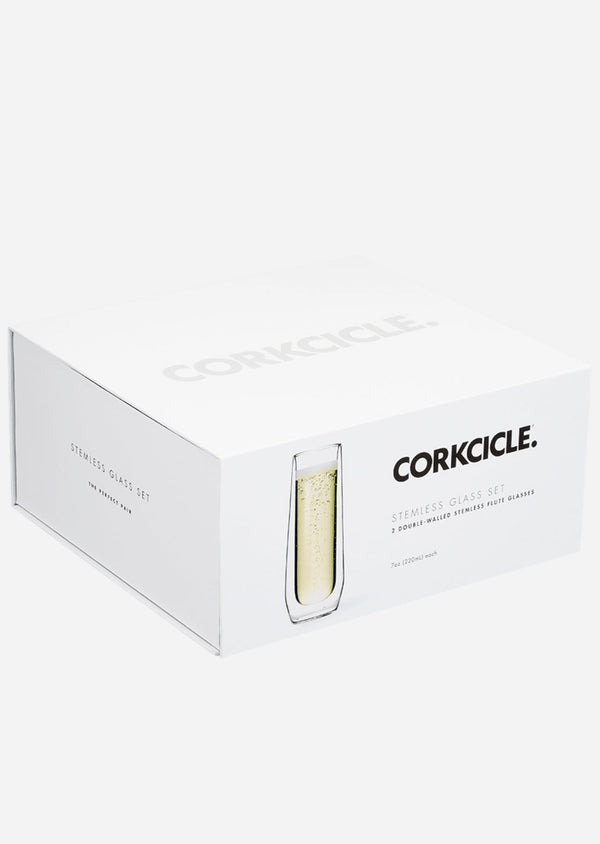 Corkcicle Stemless Flute Glass Set Of 2