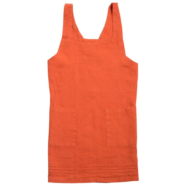 Linen Cross-Back Apron