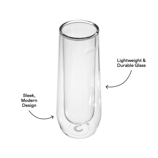 Corkcicle Stemless Flute Glass Set Of 2