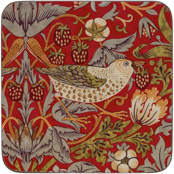 Pimpernel Strawberry Thief Blue Set of 6 Coasters 2010268717